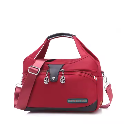 👜🔥 2025 Large-Capacity Nylon Shoulder Crossbody Bag – Lightweight, Waterproof & Stylish  in Bold Red 🔥👜