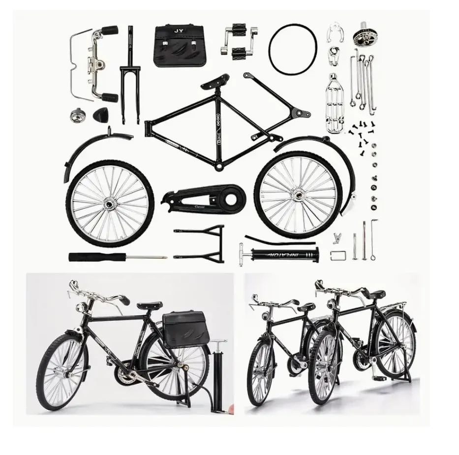 Vintage Alloy Bicycle Model Kit – DIY Retro Charm in 51 Pieces!
