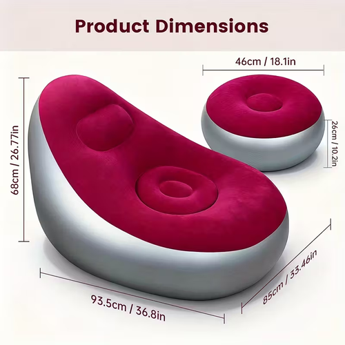 Comfortable sofa with footstool