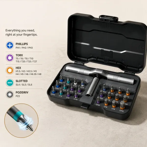 ⏳24-in-1 Multi-Purpose Ratchet Screwdriver Set