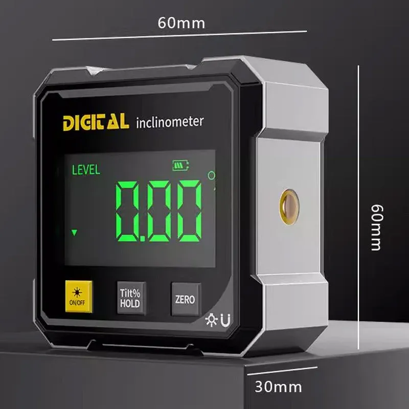 4-Side Magnetic Digital Angle Finder with Laser