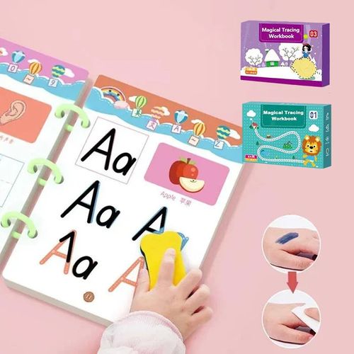 Magical Sank Pen Control Training Book Children Preschool Pen Control Magical Tracing Workbook