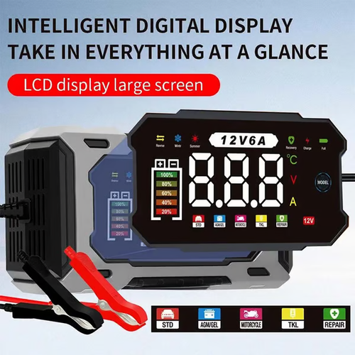 ⚡ Automatic Battery Charger & Maintainer – Keep Your Car Ready Anytime