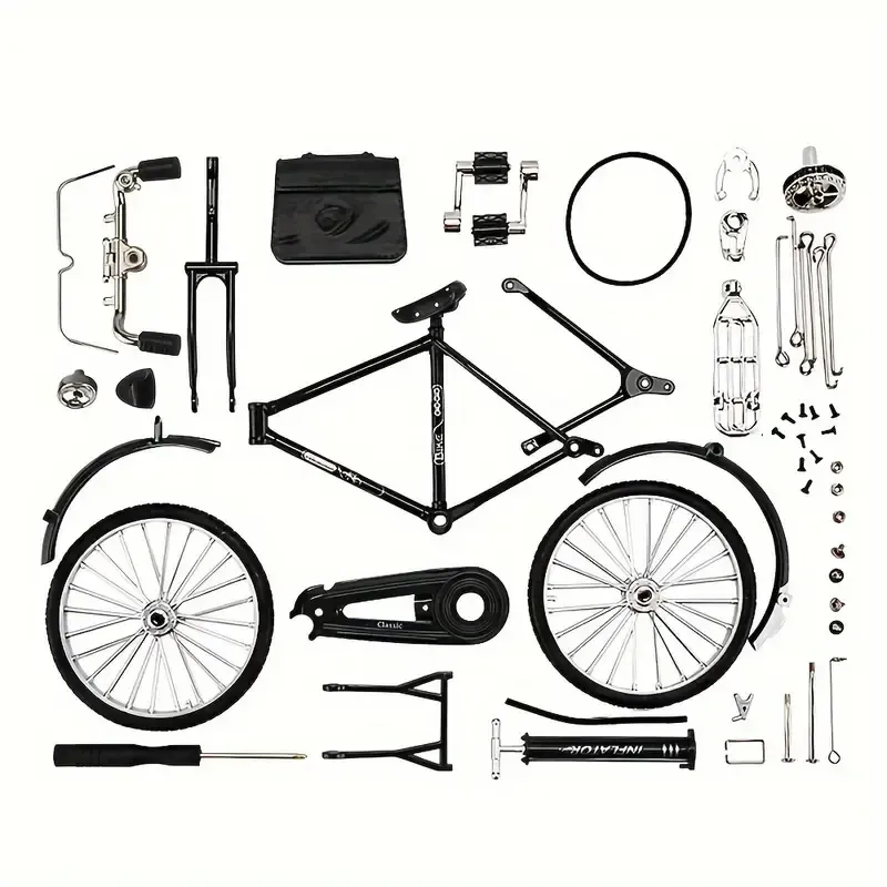 Vintage Alloy Bicycle Model Kit – DIY Retro Charm in 51 Pieces!