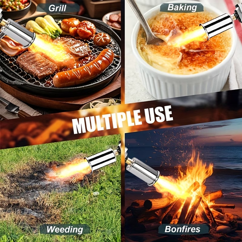 🔥 Powerful Propane Torch Gun – Adjustable Flame Blow Torch for BBQ, Campfire & Weeding