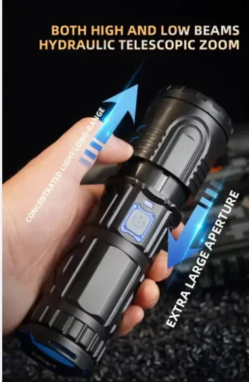 Flashlight strong light rechargeable portable long-range super bright LED