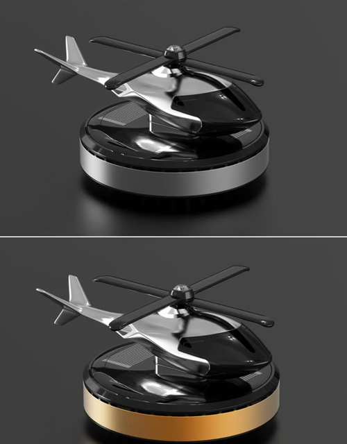 Metal solar helicopter air freshener v2.0