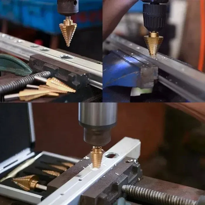 Step drill groove saw drill set (6 pieces)