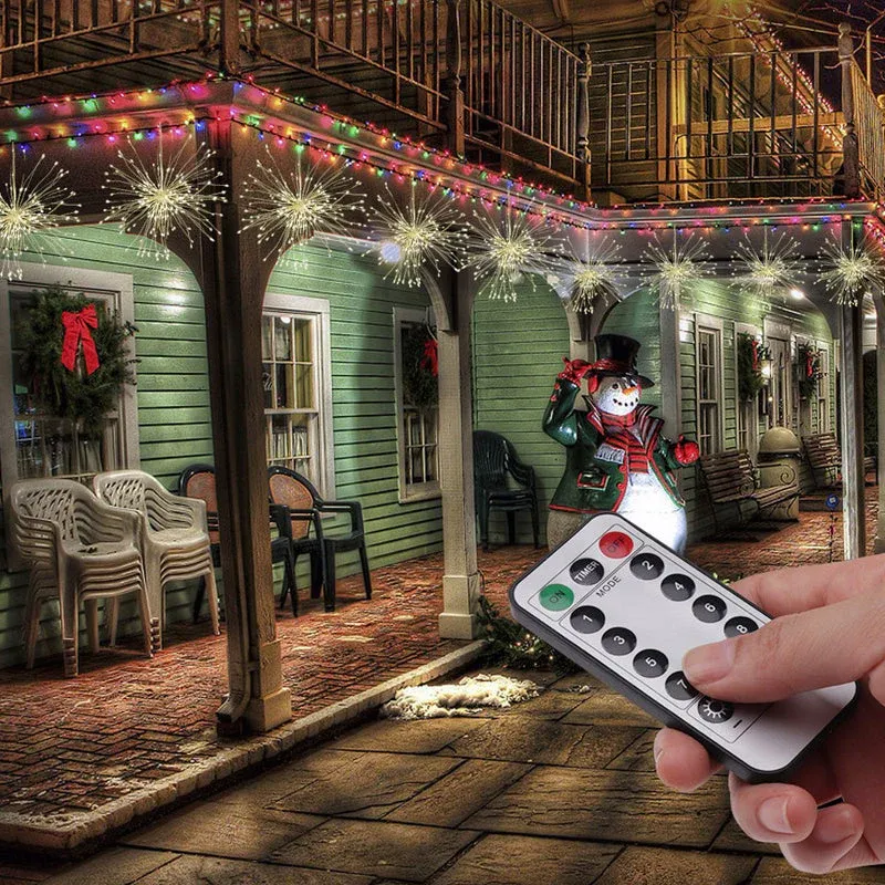 5pcs Solar Powered Hanging Fireworks Lights