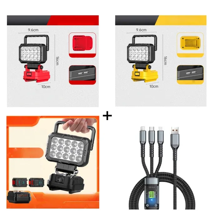 Portable 180° Rotating LED Work Lamp