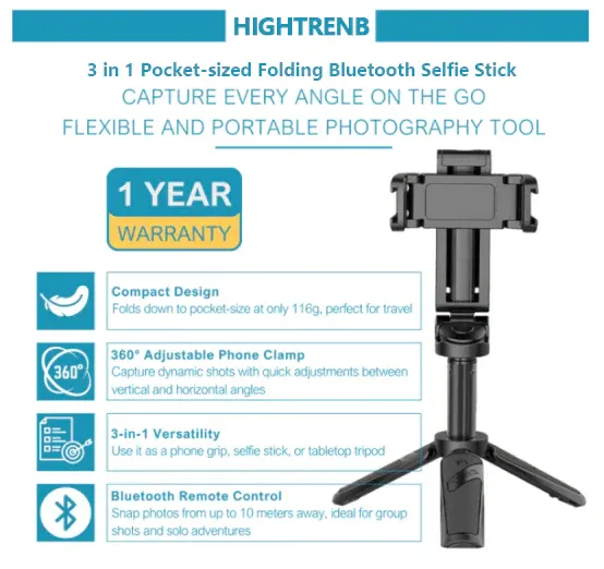 3-in-1 Mini Selfie Stick – Tripod, Stabilizer, Bluetooth in One!