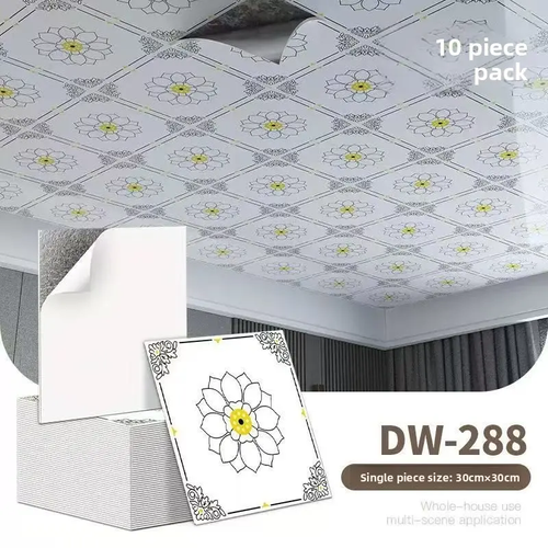 One set covers 9 square meters-3D self-adhesive wall tiles, peel-and-stick tile stickers, 30×30 cm,100PCS  2 mm thick waterproof and oil-proof