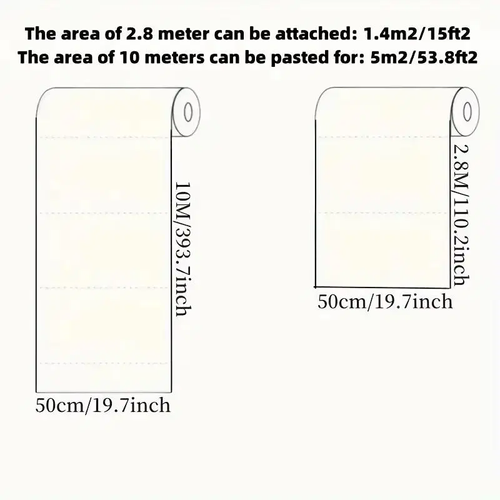 Self-Adhesive 3D Foam Wallpaper Patch, Decorative Wallpaper    Length: 10 meters * Width: 50 centimeters