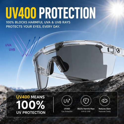 ☀️ Photochromic Polarized Safety Glasses – 🥇Impact Resistant Outdoor Sports & Work Eyewear