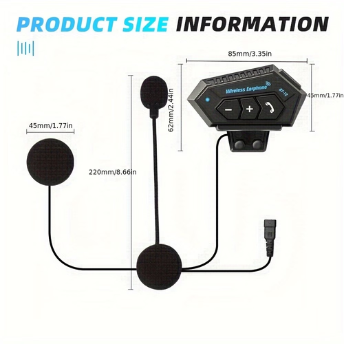 Wireless Motorcycle Helmet Earphone Headset