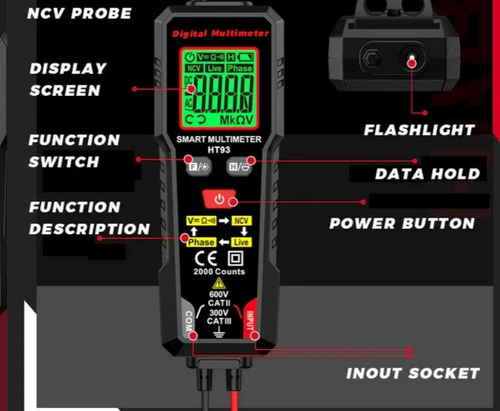 🔧⚡ DIGITAL SMART MULTIMETER – ACCURATE ELECTRICAL MEASUREMENTS! ⚡🔧