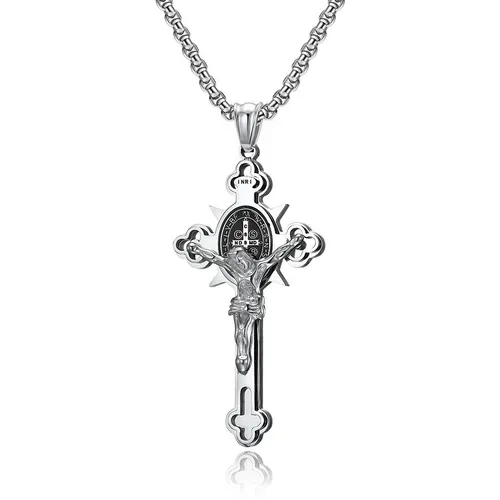 🙏ST.Benedict Protection Cross Power Pendant Necklace🙏