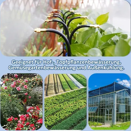 Automatic 360° Curved Garden Irrigation Syste+20-meter hose + 20 nozzles