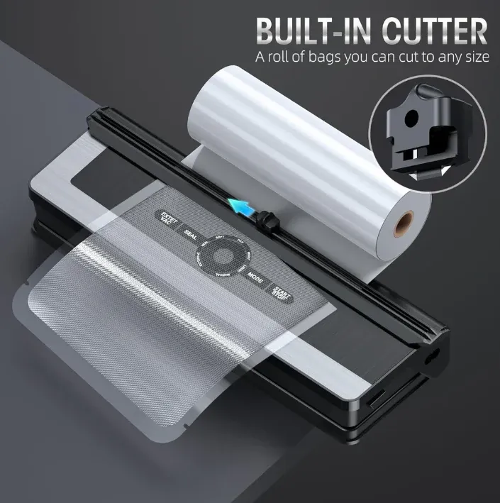 8-in-1 Vacuum Sealer Machine With Built-in Cutter & Multiple Sealing Modes