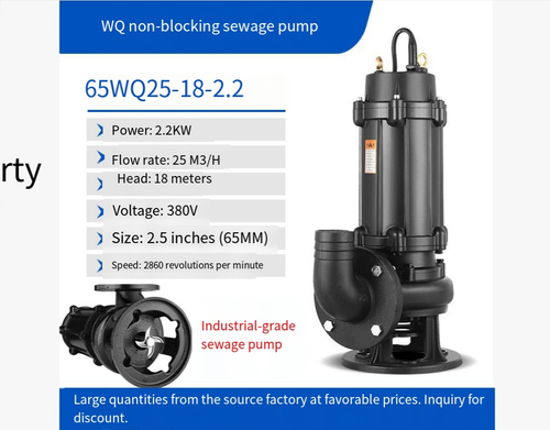🔥 WQ Submersible Sewage Pump – Powerful Water Drainage Solution! 💧⚡