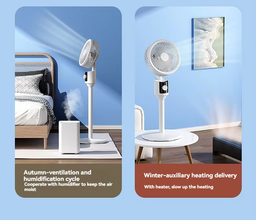 Oscillating Electric Stand Fan with Adjustable Height