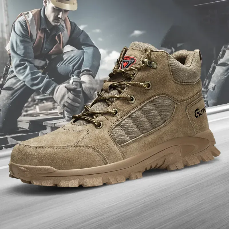 GUYISA Fashion Safety Shoes Light Weight Industrial Construction Work Shoes Non-slip Wear-resistant