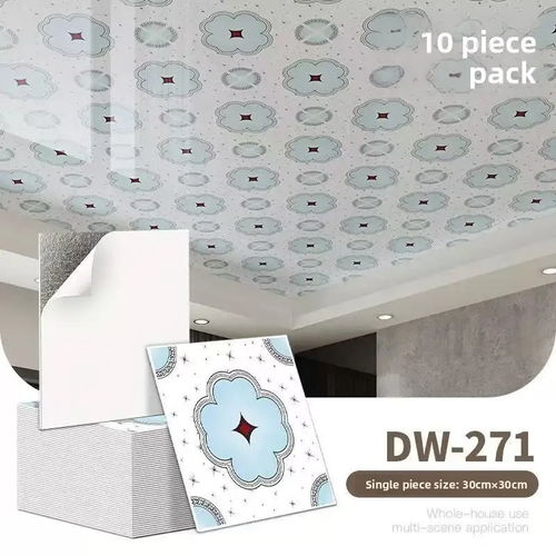 One set covers 9 square meters-3D self-adhesive wall tiles, peel-and-stick tile stickers, 30×30 cm,100PCS  2 mm thick waterproof and oil-proof
