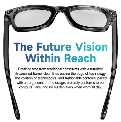 AI-powered smart translation glasses (transparent lenses + sunglasses lenses)