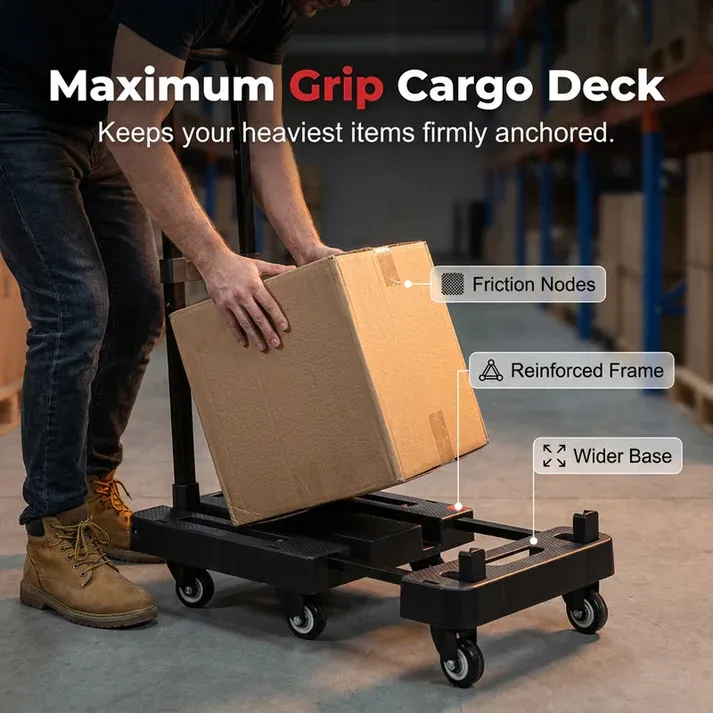 🛒 Heavy-Duty Folding Cart | Lightweight at 3.1 kg with High Load Capacity