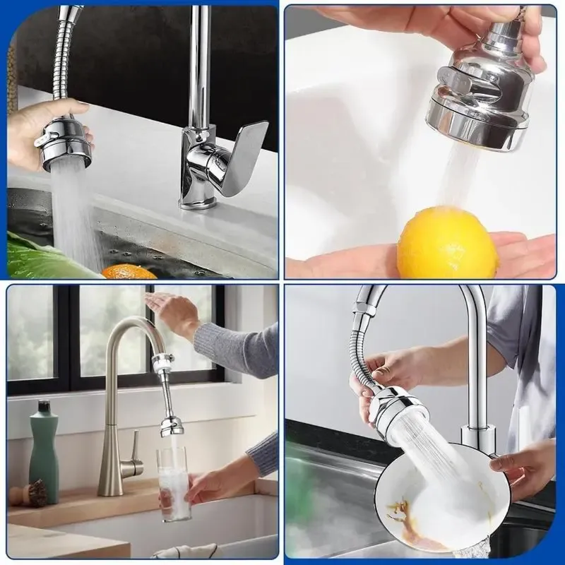 Upgraded 360° Rotatable Faucet Sprayer Head