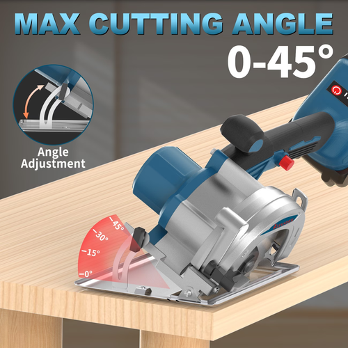 🔥 5 Brushless Cordless Circular Saw – 6900RPM High-Speed Cutting Tool with Battery   Charger