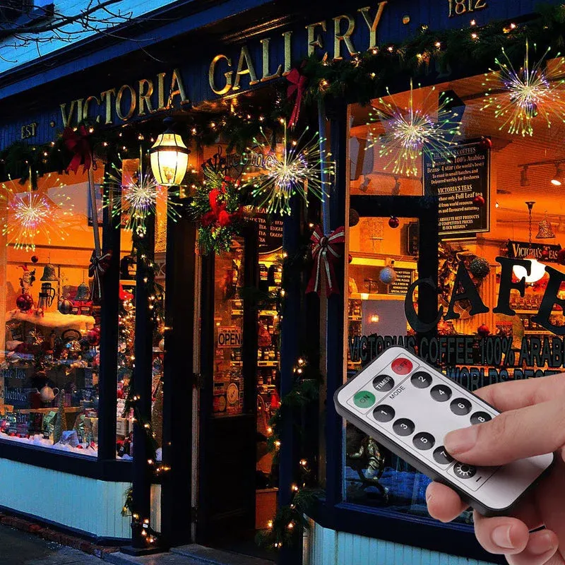 5pcs Solar Powered Hanging Fireworks Lights