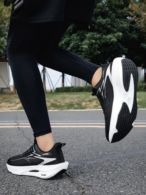Men's Fashion Lightweight Casual Shoes, Soft Comfortable Lining, Light Cushioning, Strong Grip Sole, Ideal for Running and Daily Wear, Colorblock Sporty Running Shoes