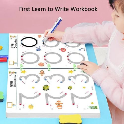 Magical Sank Pen Control Training Book Children Preschool Pen Control Magical Tracing Workbook