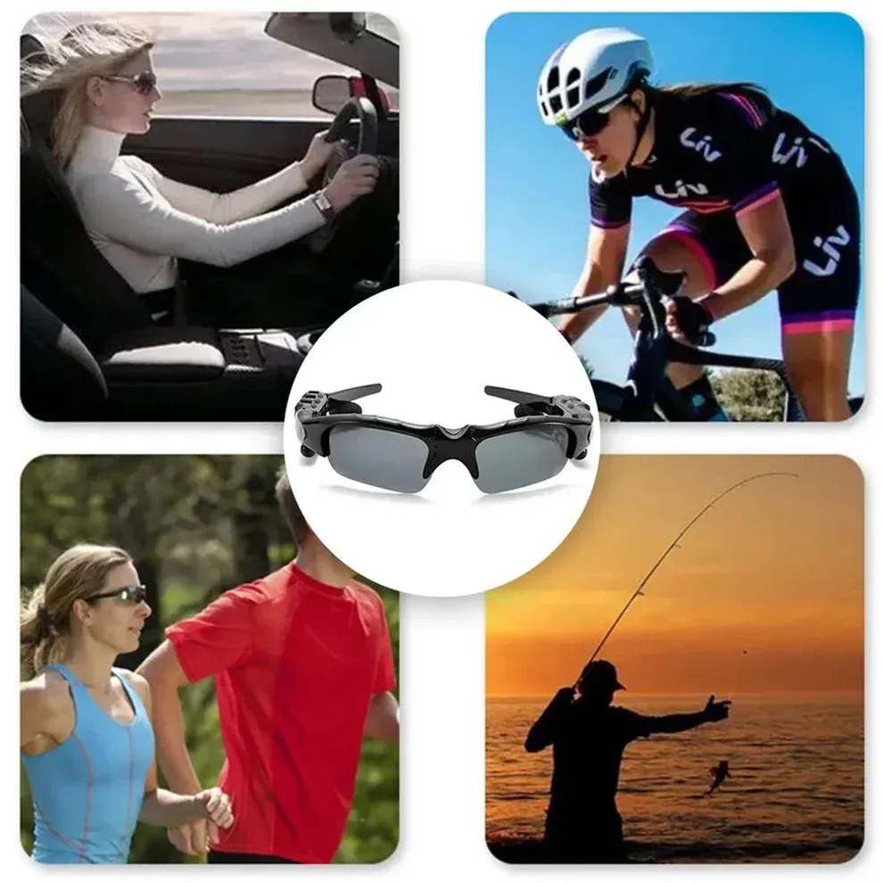 🌞 Ride. Run. Rock. – Bluetooth 5.0 Sports Glasses with Mic & Music