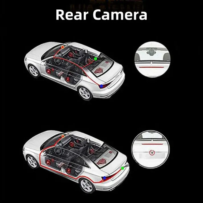 🚗1080P 4-channel car camera with night vision