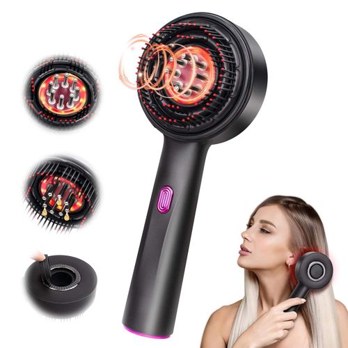 Electric Vibration Massage Comb Red Light Hair Follicle Comb