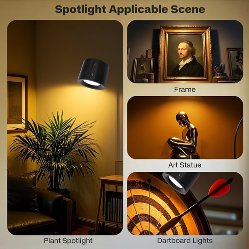 360° Rotatable Rechargeable Touch Wall Lamp with Double Sided Light Source