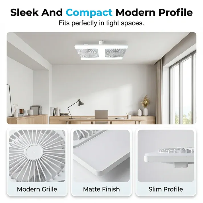 2-in-1 LED Ceiling Fan Light – Dual Cooling, Ultra Bright, Tool-Free Install 🌀
