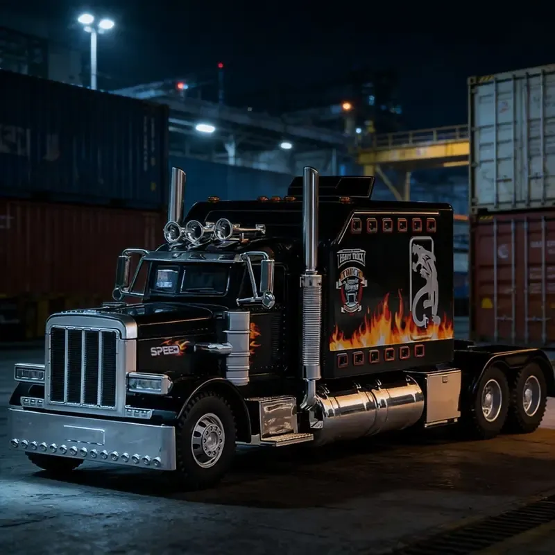 Interactive Realistic Heavy-Duty Semi-Truck Toy
