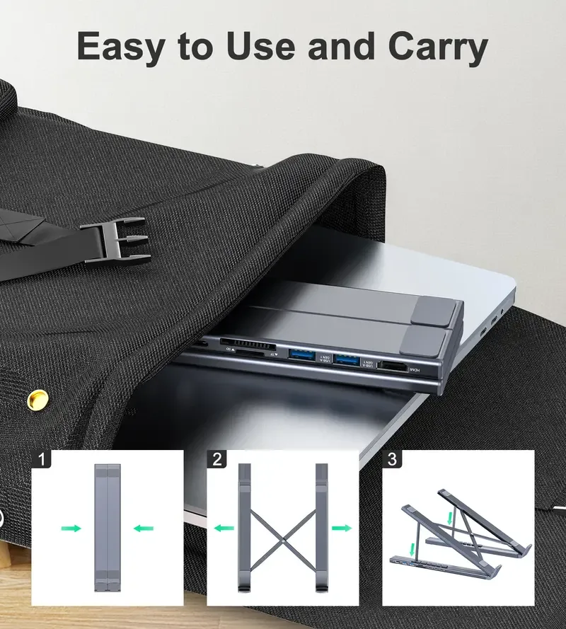 Mukiya 8 in 1 USB C Laptop Docking Station Stand with 4K HDMI