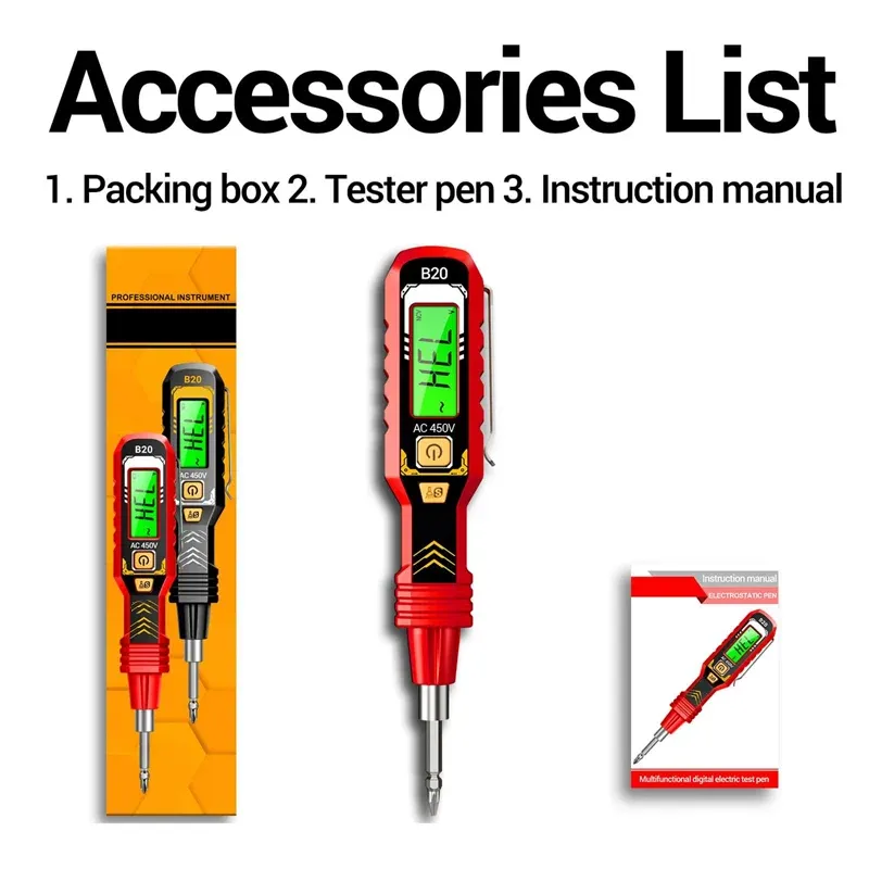 ⏰Non-Contact Voltage Tester with LCD Display
