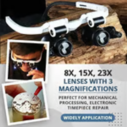 LED Magnifying Glasses   8x 15x 23x Precision Zoom