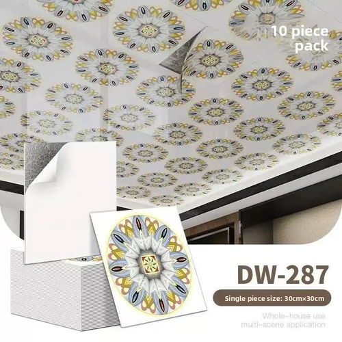 One set covers 9 square meters-3D self-adhesive wall tiles, peel-and-stick tile stickers, 30×30 cm,100PCS  2 mm thick waterproof and oil-proof