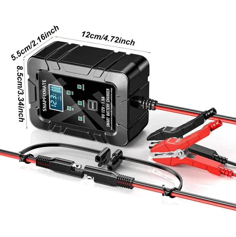 Smart Trickle Battery Charger and Maintainer(1.5A 6-12V)