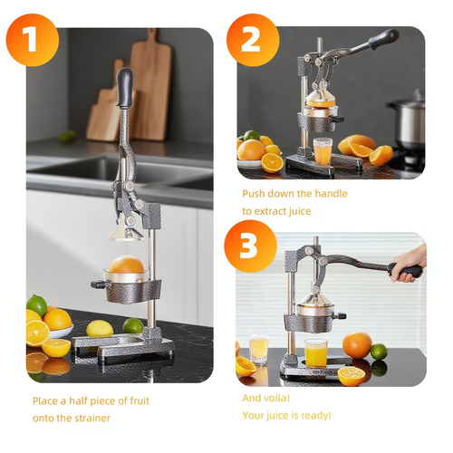 Heavy-Duty Cast Iron Manual Juicer – Powerful Hand Press Juice Extractor
