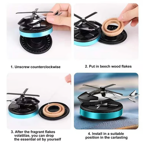 Metal solar helicopter air freshener v2.0