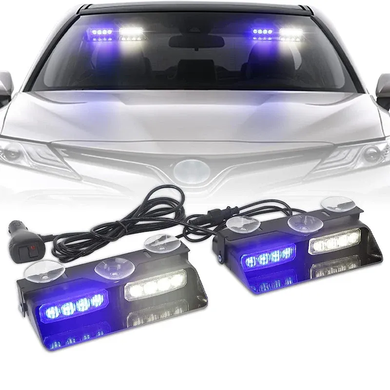 Windshield Suction Cup Strobe Warning Light for Vehicles