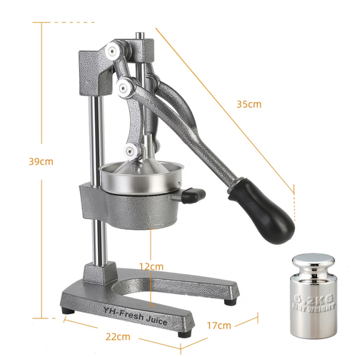 Heavy-Duty Cast Iron Manual Juicer – Powerful Hand Press Juice Extractor