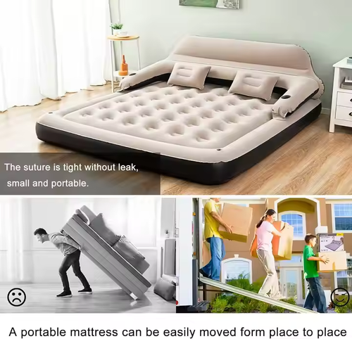 🛏️ Queen Size Air Mattress Sofa Bed 🌟 203*183*72cm